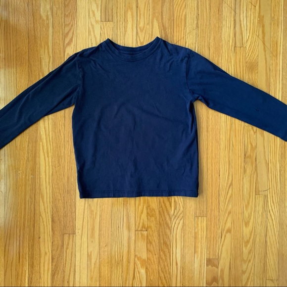 NAVY BLUE LONG SLEEVE SHIRT KIDS - Picture 1 of 4